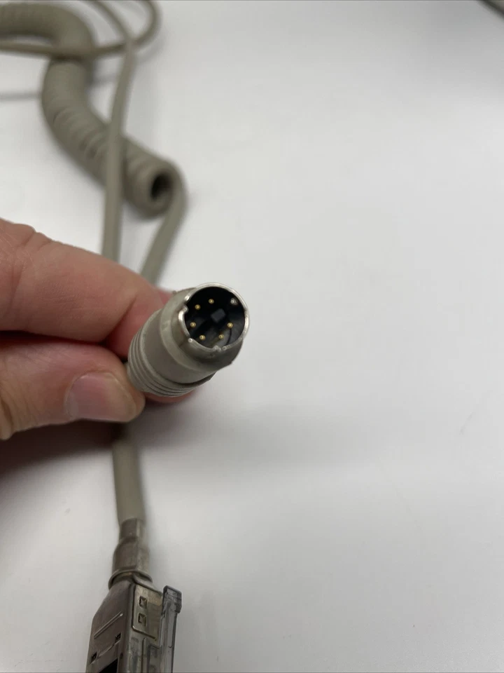 IBM Model M Keyboard Cable Coiled with SDL to PS/2 Connector Genuine OEM 8’ - Image 3 of 4