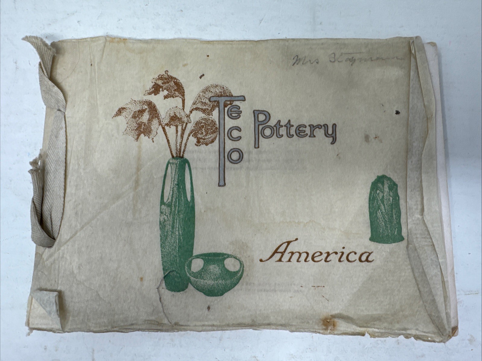 Rare 1906 TECO POTTERY Catalog Antique America Art Drawings Photos Multi Page