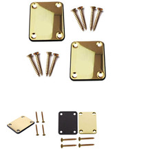 Guitar Neck Plate with Screws Metal Replacement for Strat Tele Electric Guitar