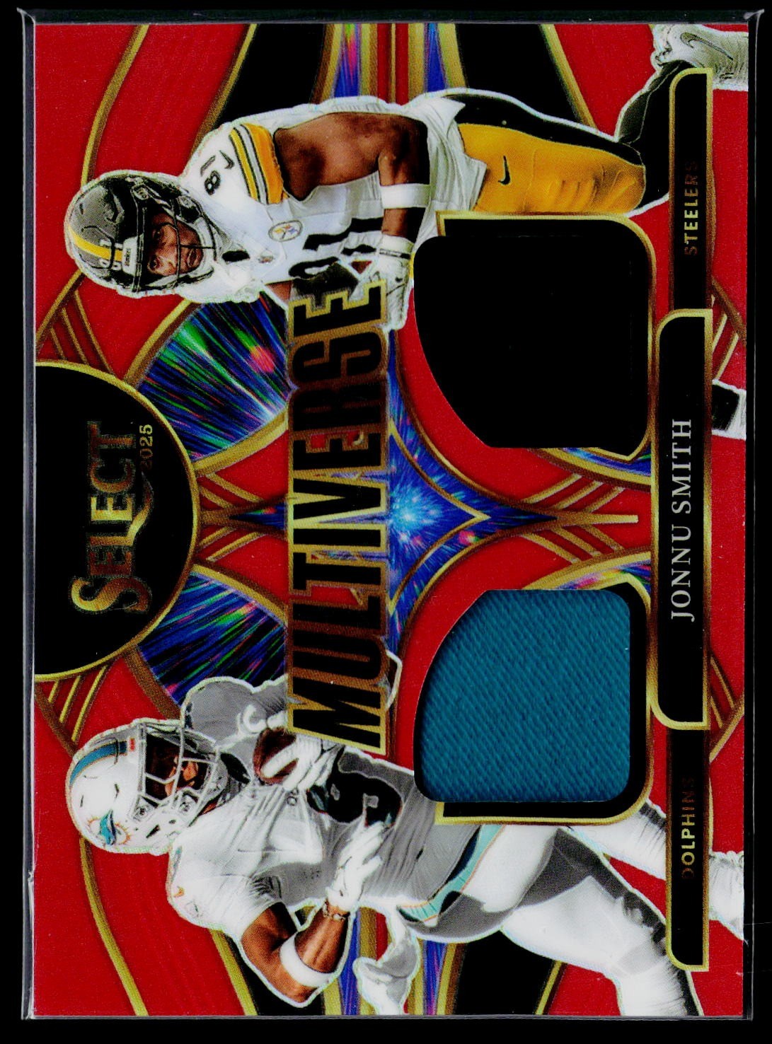 2025 Panini Select #MVJ-JSM Jonnu Smith Multiverse Jerseys Red Prizm