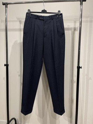 Men Sandro Pozzi Trousers Navy Wool 46