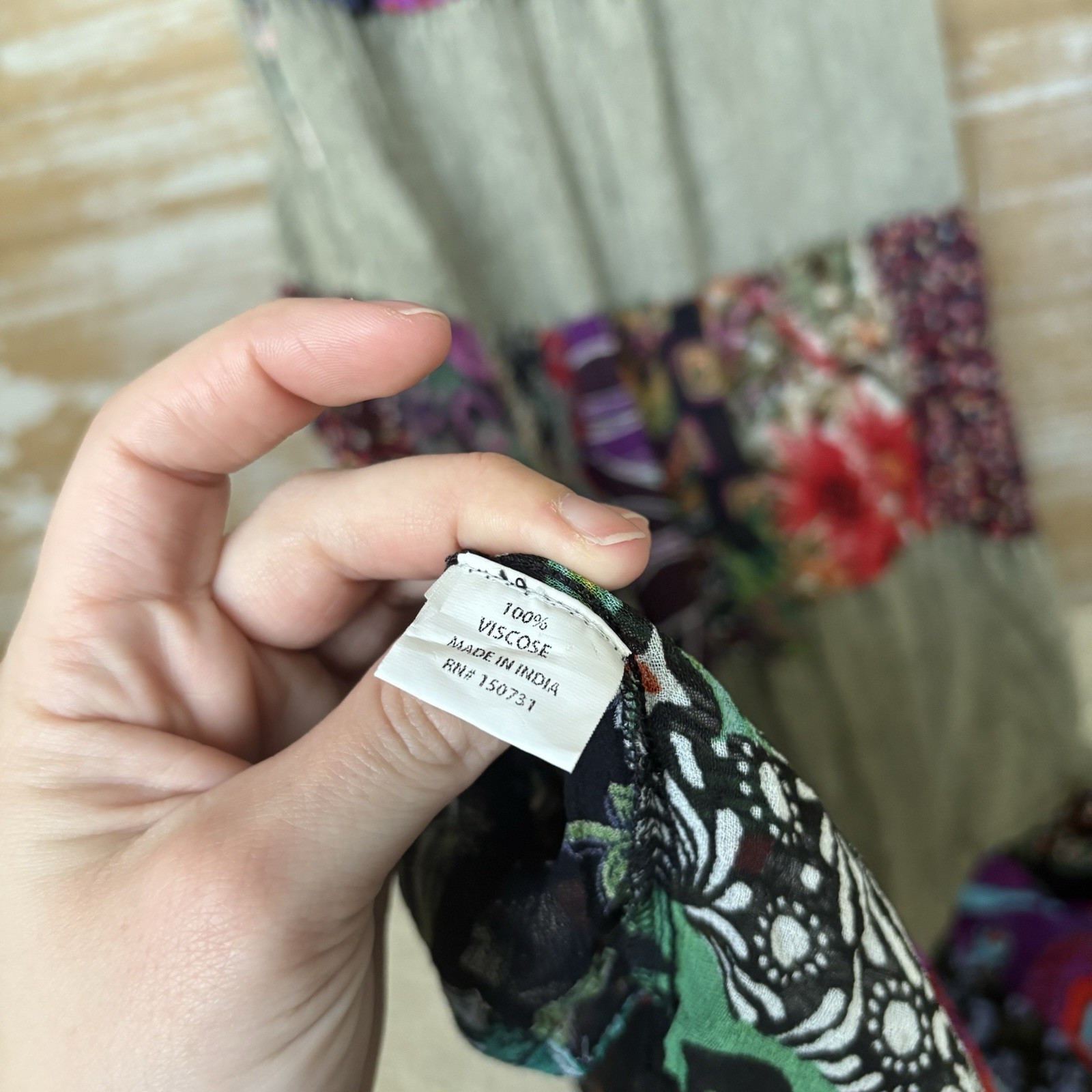 Young Threads Patchwork Embroidered Maxi Dress Hi… - image 6