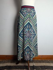Libertine Made in Poland Maxi Art Deco VTG Forget 1608 Wire Green Skirt Xs-S