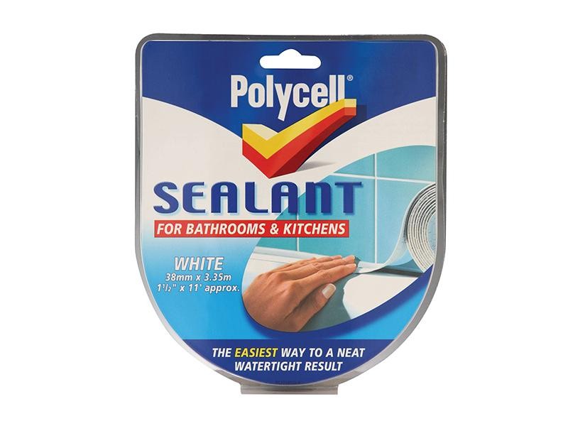 Polycell 6033785 Seal Strip Bathroom Kitchen White 41Mm - Image 5