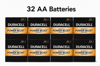 32 Pack Duracell PowerBoost AA Batteries 1.5V ( 8 packs Of 4)