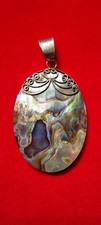 925 Sterling Silber Perlmutt Anhänger