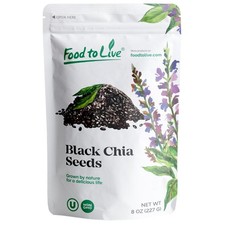 Black Chia Seeds Sproutable, Kosher, Vegan by Food to Live