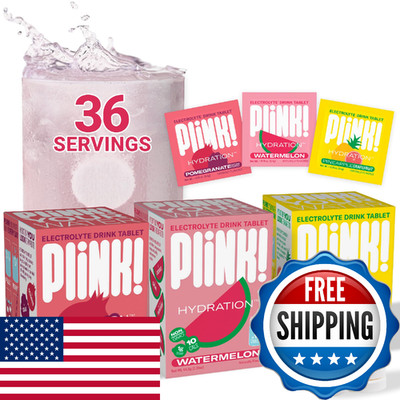 Plink Fruity Variety Pack Fizzy Electrolyte Hydration Tablets for Water   Fizzy 