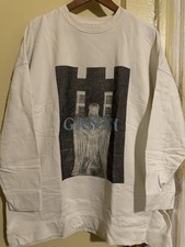 GANNI Oversized Sweatshirt Size XS/S White Ivory Long Dress Tops Printed Angel