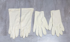 Vintage Gloves Womens Cuff Wrist Length Unlined Bridal Church Lot 2