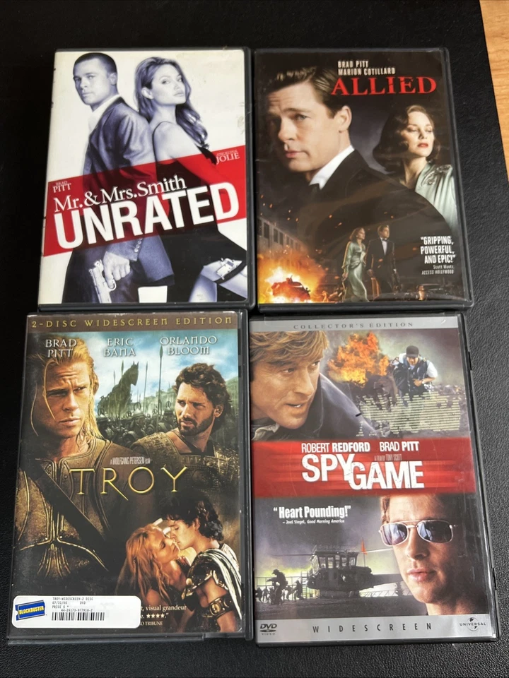 Brad Pitt DVD Lot 17 Movies Ocean’s Trilogy, Fury, Allied, Troy, Inglorious , ++ - Image 3 of 4