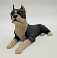 Castagna 1988 Boston Terrier Dog Figurine Resin Made in Italy Vintage