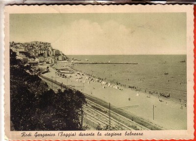 POSTCARD RHODES GARGANICO MATTE TRAVELLED 1953 DURING THE SUMMER SEASON