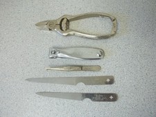 LACROSS clipper, twezzers 925-25, files Vintage manicure tools