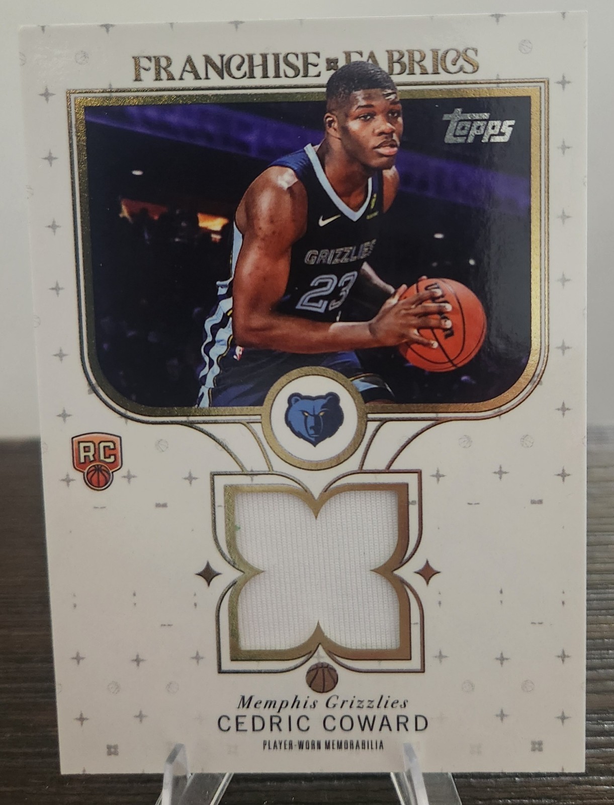 2025-26 Topps - Franchise Fabrics Cedric Coward #FF-CC (MEM, RC)