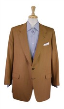 Blazer cappotto sportivo Brioni Vicuna cammello marrone lana cashmere 2-Btn pile US 44L