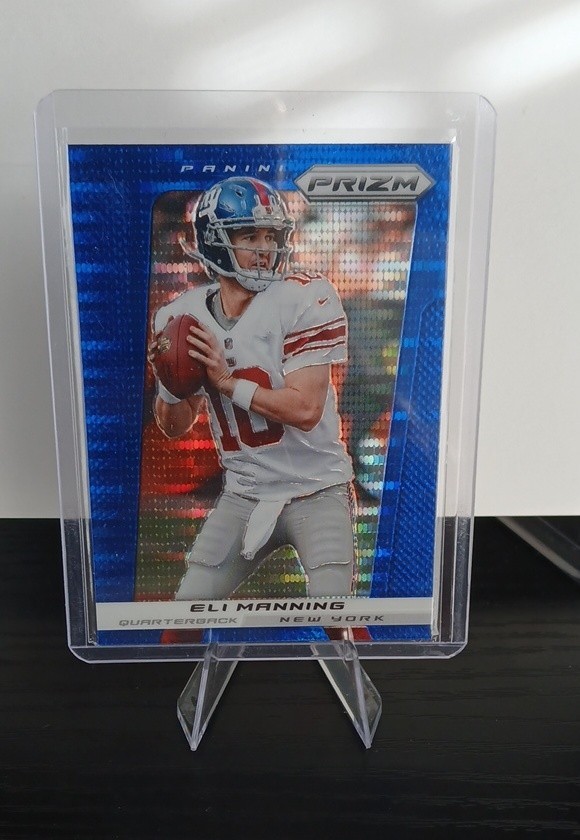 2013 Panini Prizm - Eli Manning #159 Blue Pulsar Prizm