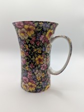 Staffordshire England Mayfair 6" Tall Fine Bone China Large Mug Floral