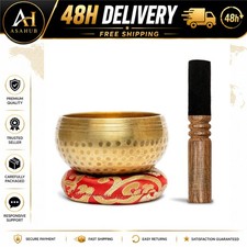 Tibetan Singing Bowl 3.5 in Hand Hammered Nepal Meditation Brass
