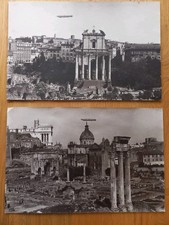 2&times;Foto antik Gro&szlig;format 30&times;45 Zeppelin &uuml;ber Rom,um 1920,Forum Romanum, Italien