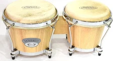 Toca Synergy Deluxe Bongos, 6" Macho, 6.75" Hembra, Remo Heads, Natural Matte...