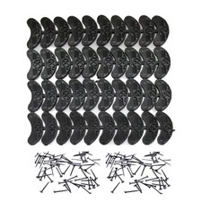 40 pcs Heel Plates Shoe Heel Taps Rubber Tips Sole Heel Repair Pad with Nails...