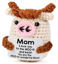 Mothers Day Birthday Gifts for from Daughter - Handmade Crochet Cows Gifts Mom