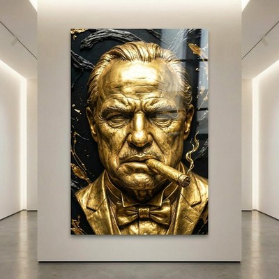 The Good Father. Golden luxus Wandbild Acrylglas, Leinwand oder Poster Deko art