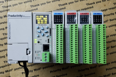 AUTOMATION DIRECT Productivity 2000 4 SLOT 550 CPU P2 04B X2 P216NE3 X2 P216TR