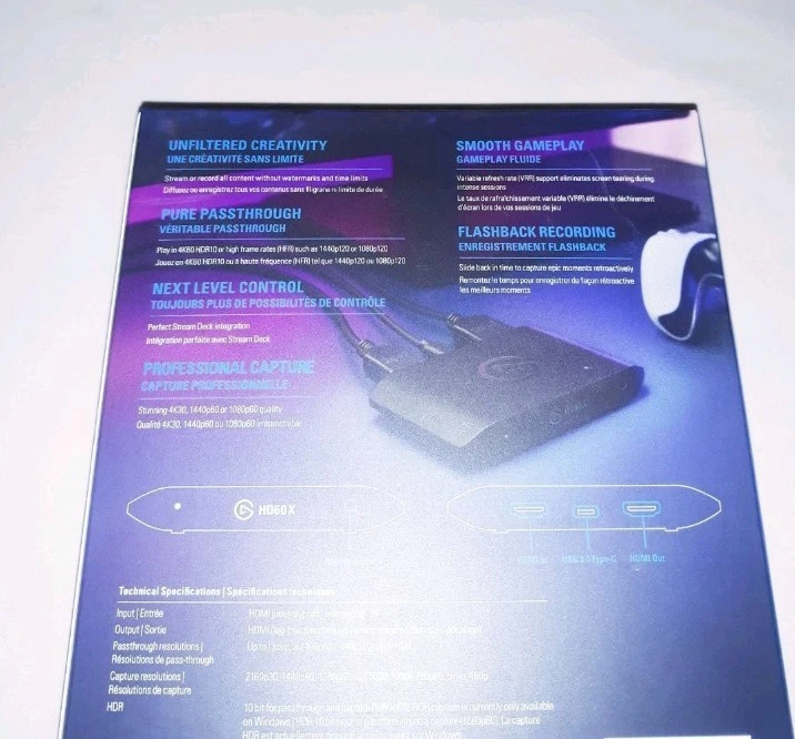 Elgato HD60 X 4K30 1080p60 HDR Streaming Capture Box - Image 2 of 4