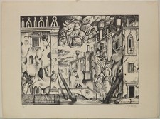 luigi REGIANINI - LITOGRAFIA  50 X 66,5- firmata - NO faccincani guttuso baj