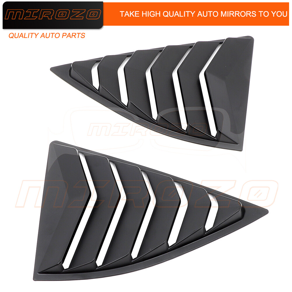2 Pcs Matte Black Side Window Louvers Cover For 2010-2015 Chevy Camaro