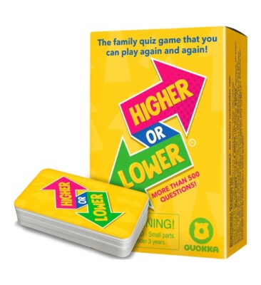 Kinder & Familie Karten Quiz Quiz Spiel - höher oder niedriger? Für Jungen & Mädchen, 8 - Erwachsene