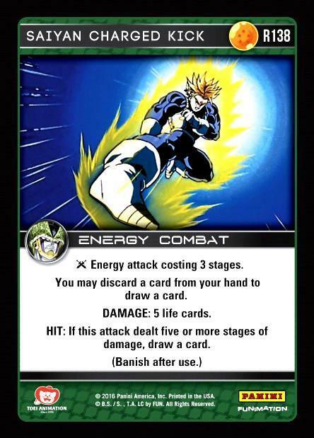DBZ Dragon Ball Z TCG Panini Perfection R138 Saiyan Charged Kick