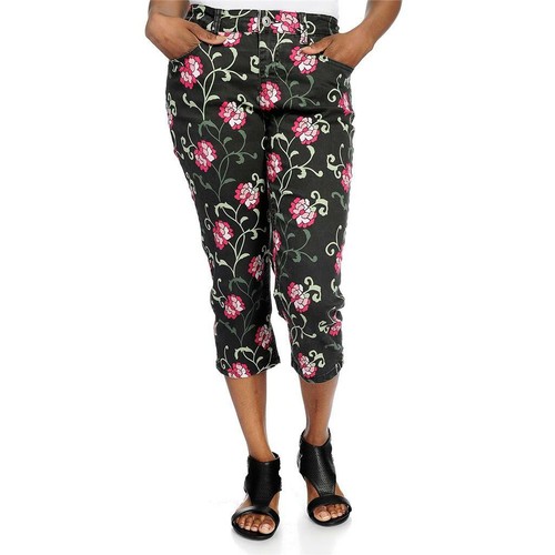 NEW OSO Casuals® Printed Twill Woven 5Pocket Slim Leg Capris eBay