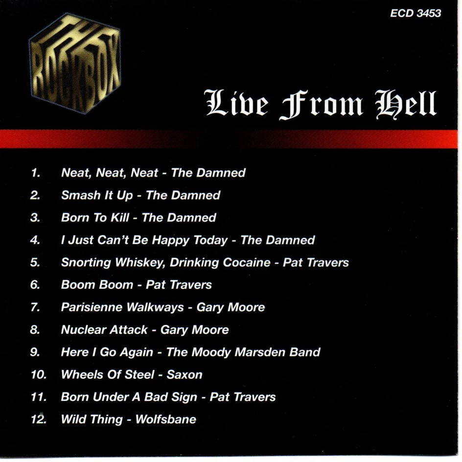 Live From Hell - Rock Box Vol. 3- The Damned - Gary Moore - CD - NEU - Bild 2 von 2