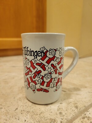 Kossinger AG Small Coffee Cup Mug w/Graphic of Red Santas by Sepp Buchegger