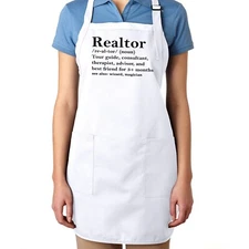 Realtor definition Kitchen Apron Funny Real Estate Gift for Real Estate Agent