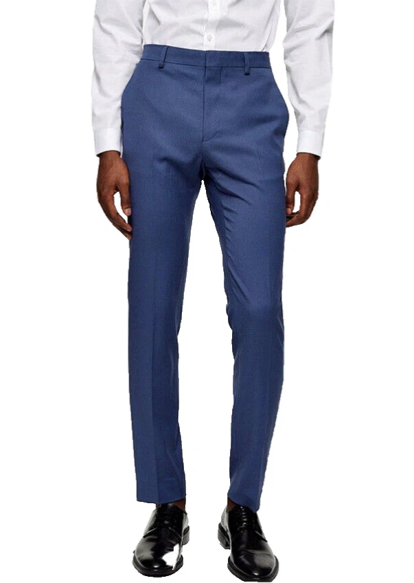 TOPMAN Wide Leg Suit Trousers in Red for Men | Lyst