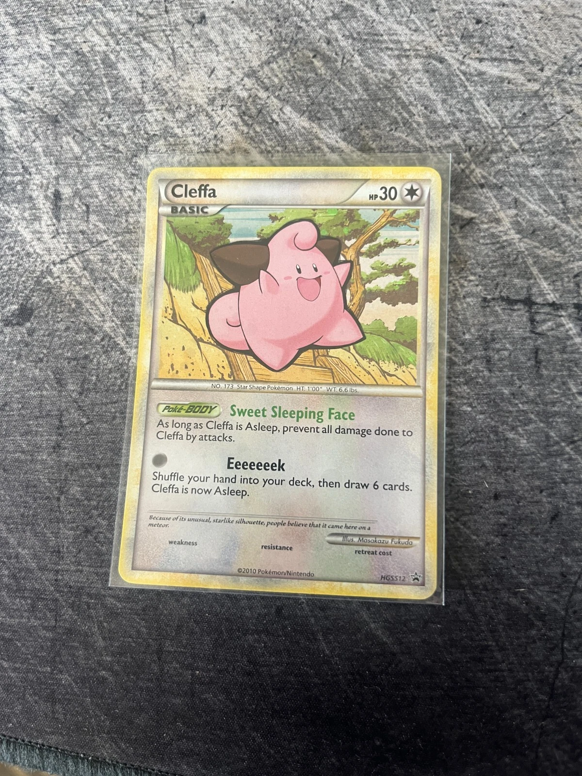 Cleffa HGSS12 Holo Swirl 2010 Pokemon HGSS Black Star Promo LP