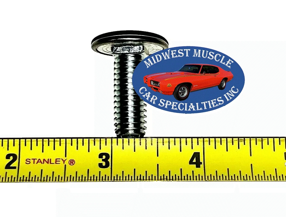 Pan Head Stainless Steel Capped Bumper Bolts 3/8" x1" For Dodge Chrysler 6pc B77 - Image 4 of 4