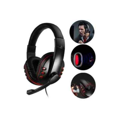 Kopfhörer Mikrofon Stereo AUDIO EINSTELLBAR Pc Notebook Skype Zoom Gaming LED RGB
