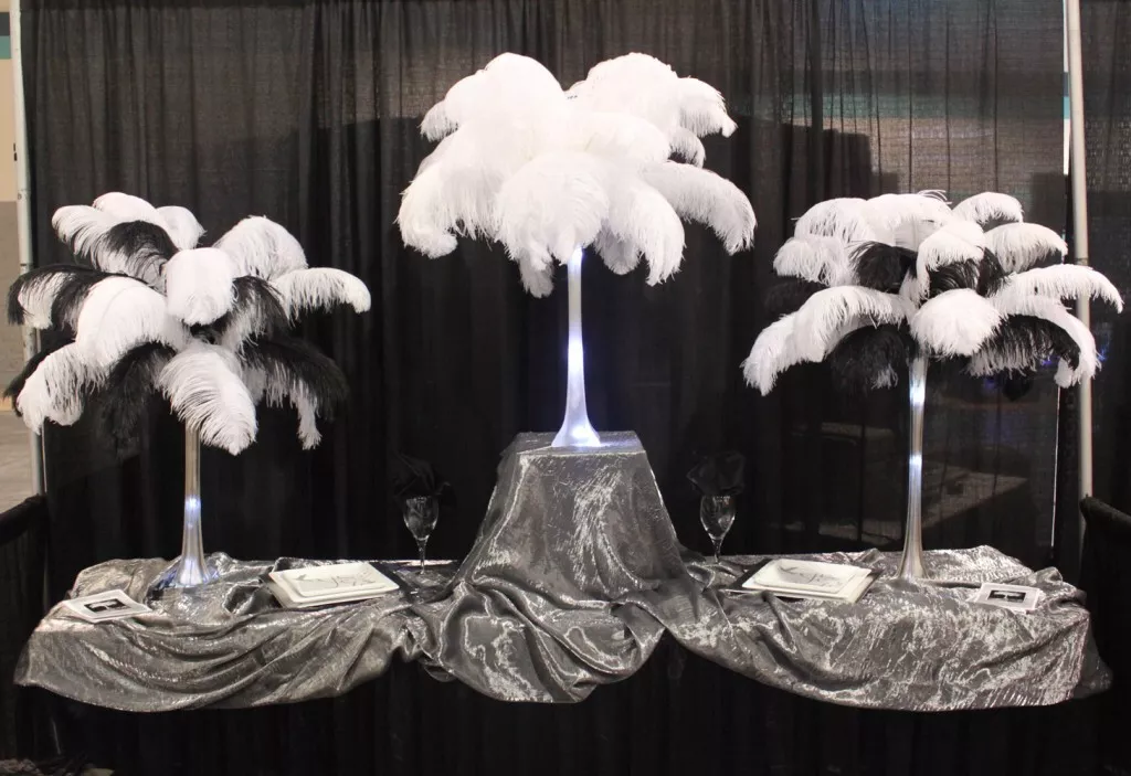 Ostrich feather 2024 plume centerpieces