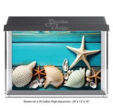 Pale Beige Sea Stars Polyester Fish Tank Glass Backdrop Aquarium Background