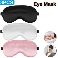 3pcs Travel Eye Mask Sleeping Soft Padded Shade Cover Rest Relax Sleep Blindfold
