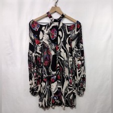 Free People Drift Away Dress Women's S Multicolor Artsy Retro Boho 90s Y2K