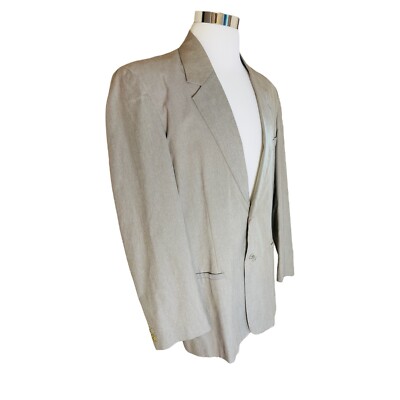Sans Tambours Ni Trompettes Men s 40R Beige Cotton Poly Sport Coat ITALY