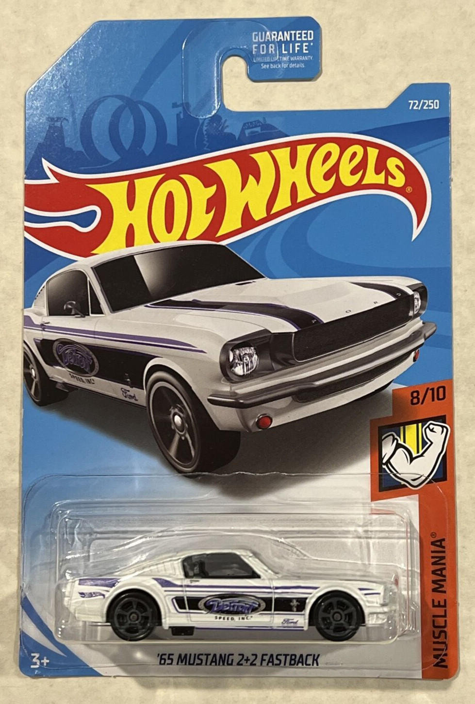 Hot Wheels 2019  '65 Ford Mustang 2+2 Fastback 72/25 HW Muscle Mania Series 8/10