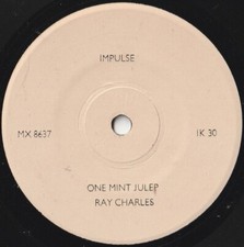 RAY CHARLES T.P. 45: ONE MINT JULEP b/w LET'S GO  AUSSIE IMPULSE 30  EX/EX  1961