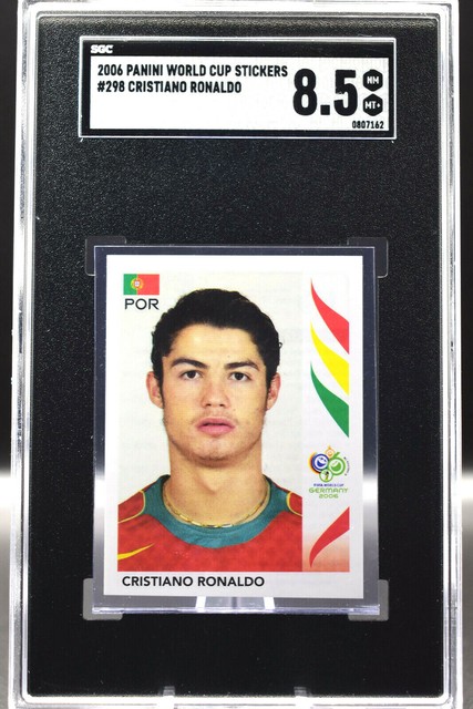 2006 FIFA World-Cup Cristiano Ronaldo CR7 Portugal #298 Sticker SGC 8.5 NM-Mint+ 2006 FIFA World-Cup Cristiano Ronaldo CR7 Portugal #298 Sticker SGC 8.5 NM-Mint+